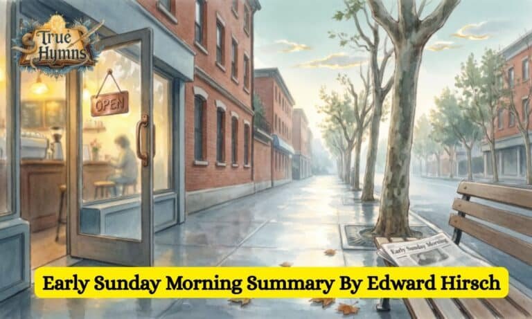 Early Sunday Morning Summary By Edward Hirsch
