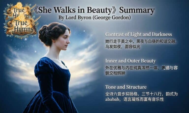 She Walks in Beauty Summary By Lord Byron (George Gordon)
