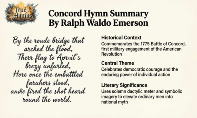 Concord Hymn Summary By Ralph Waldo Emerson